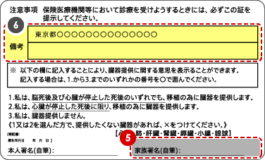 健康保険証の裏面