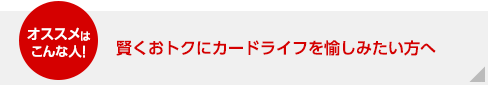 オススメはこんな人！　クレジットカードの毎月の支払いを自由にコントロールしたい方へ