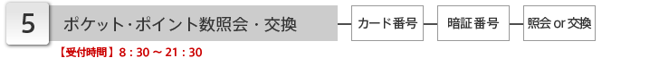 ポケット・ポイント数照会・交換